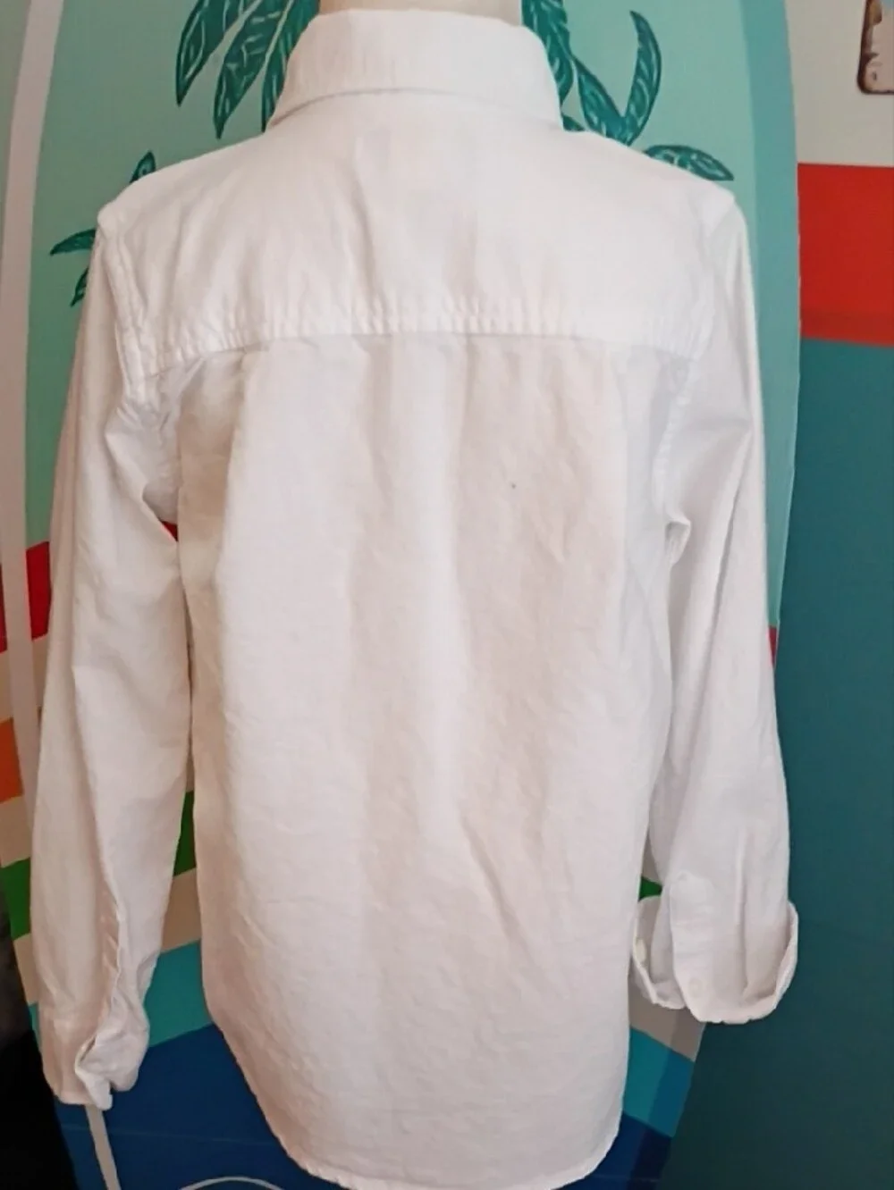 Children's Place White Button-Down Shirt Sz. 6/7